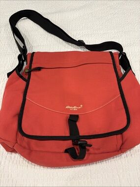 Eddie Bauer Coral Canvas Messenger Bag
Unisex